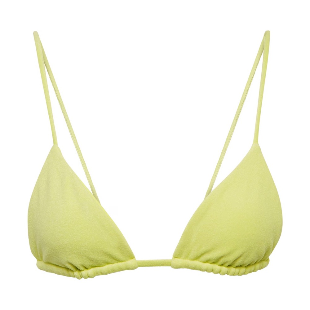 JADE SWIM Via triangle terry bikini top